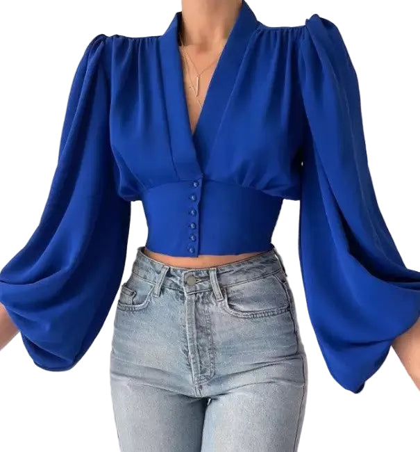Women's Puff Long Sleeve Blouse