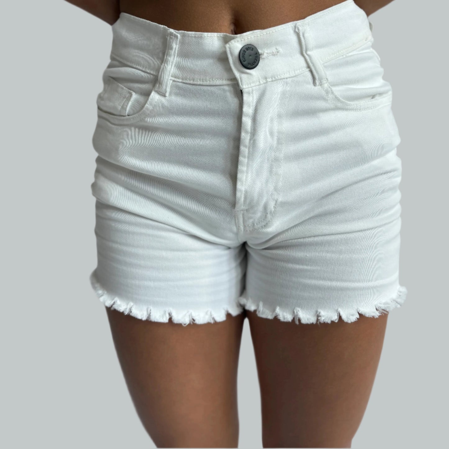Women's White Denim Shorts