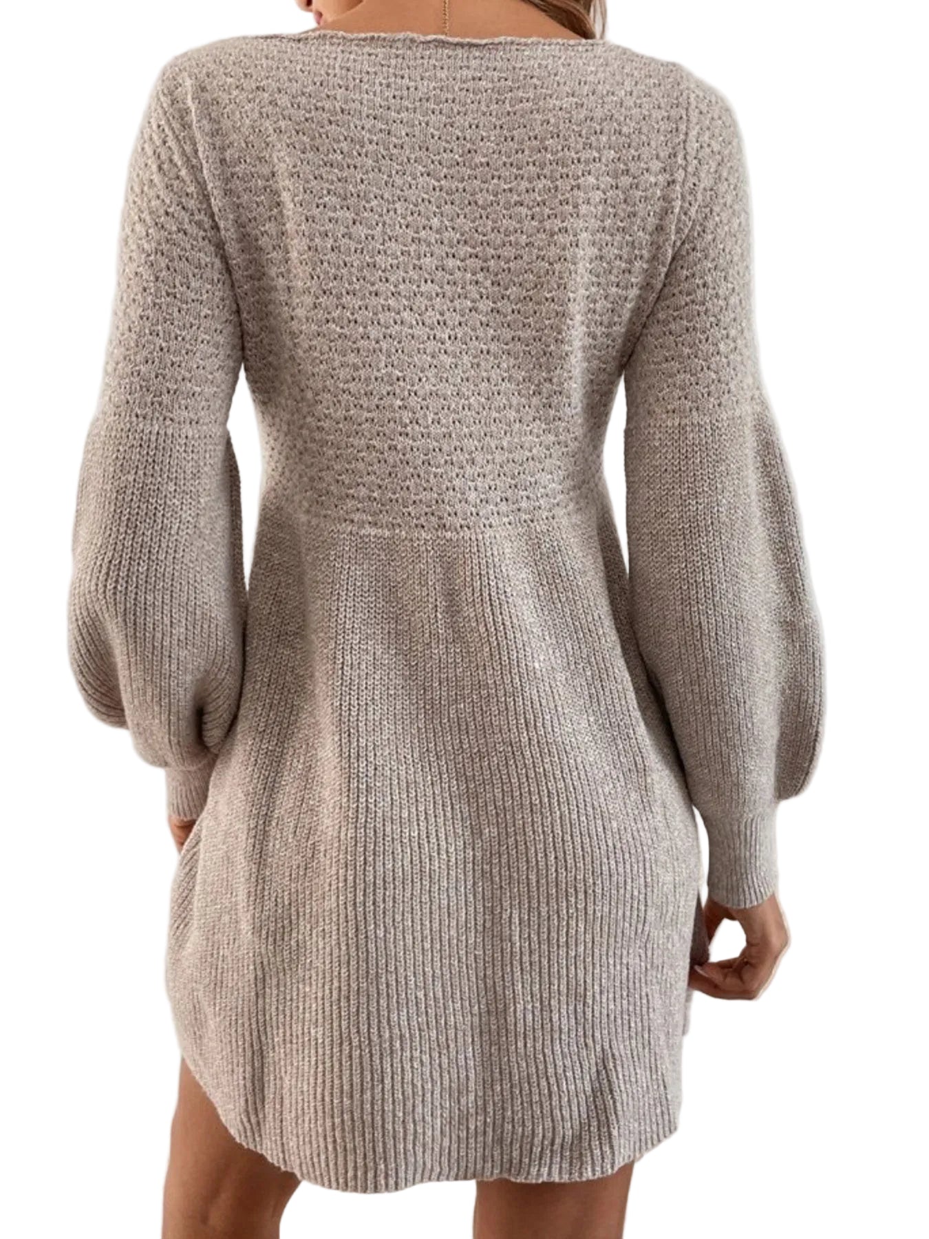 Women's A-Line Long Sleeve Knit Sweater Dress