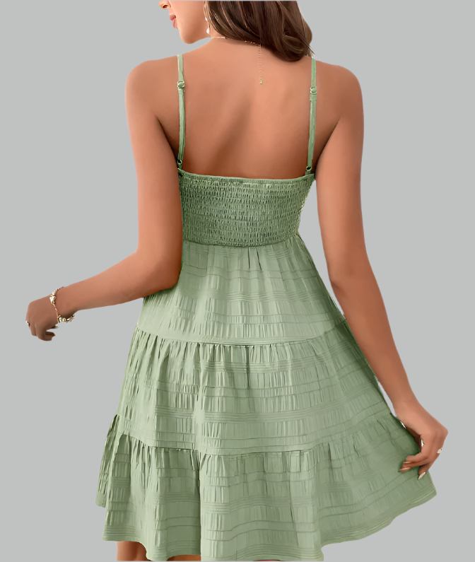 Women's Smocked Tiered Short Dress
