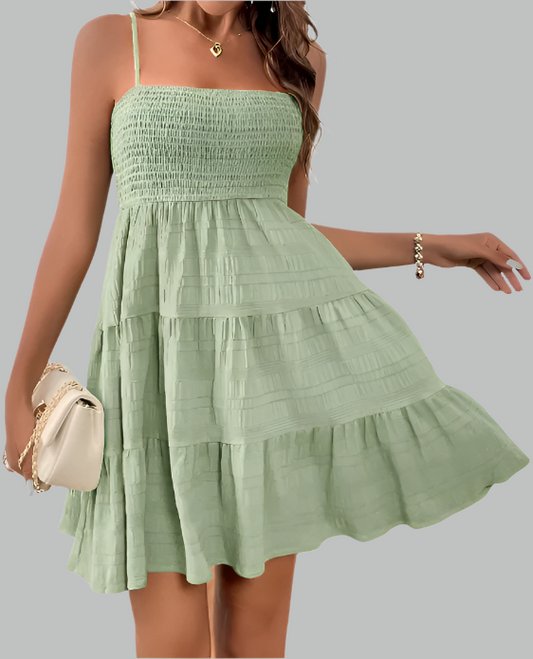 Women's Smocked Tiered Short Dress