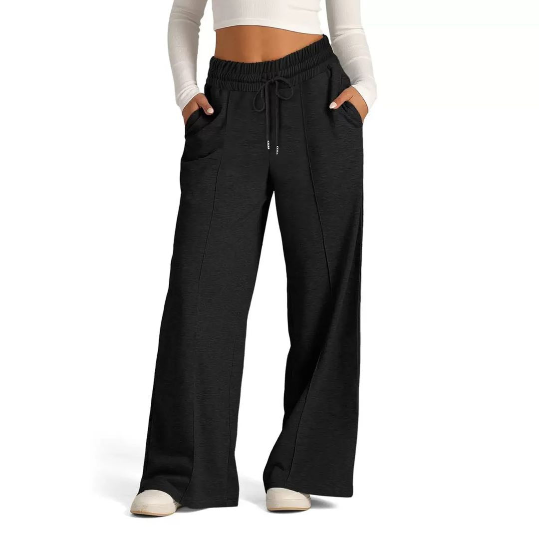 Women's Wide Leg Black Trousers