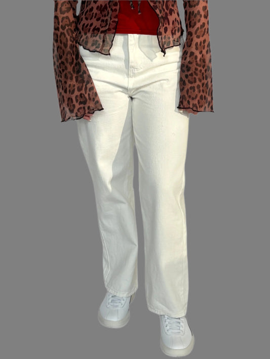 Women's White Denim Pant