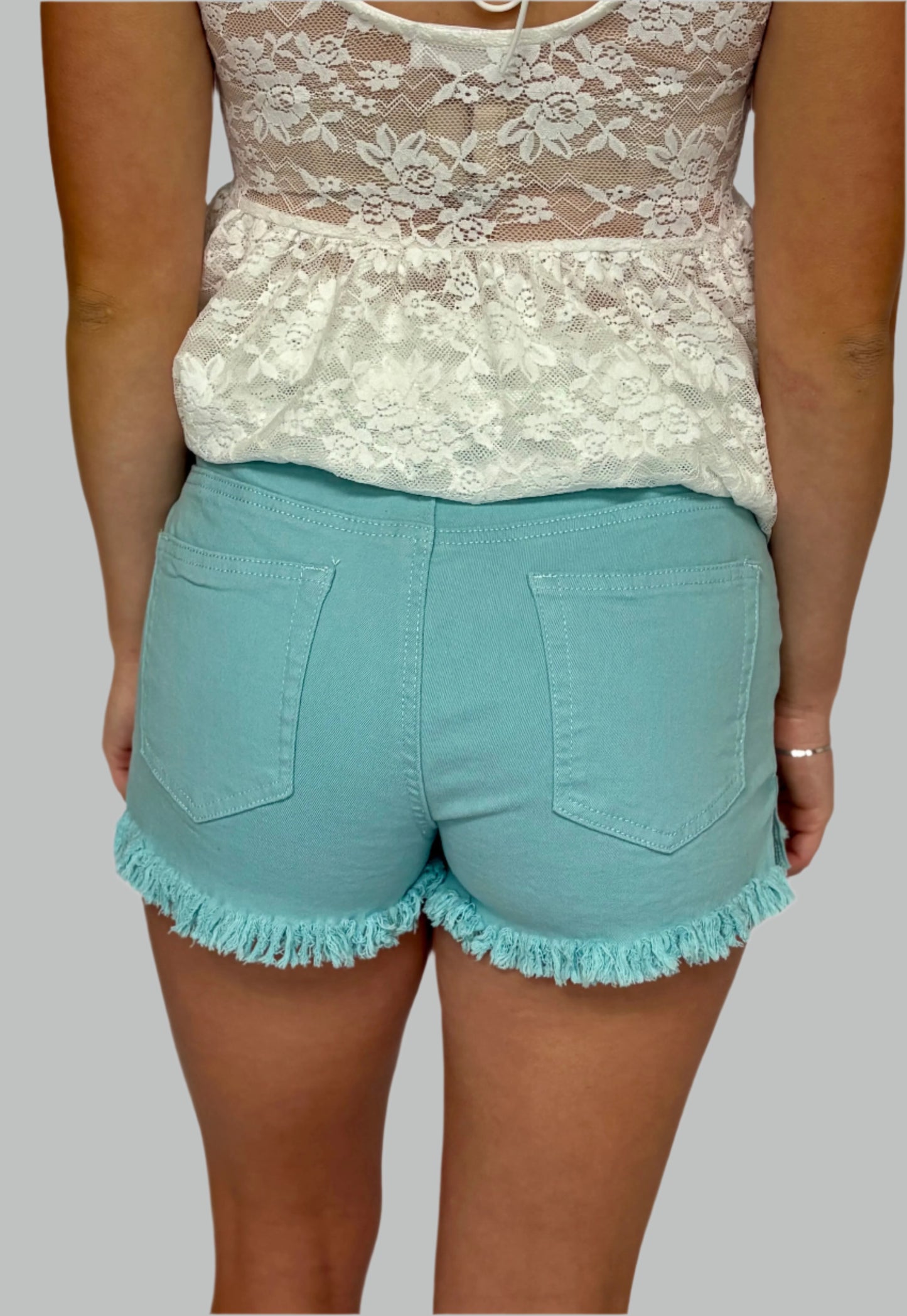 Distressed Denim Shorts