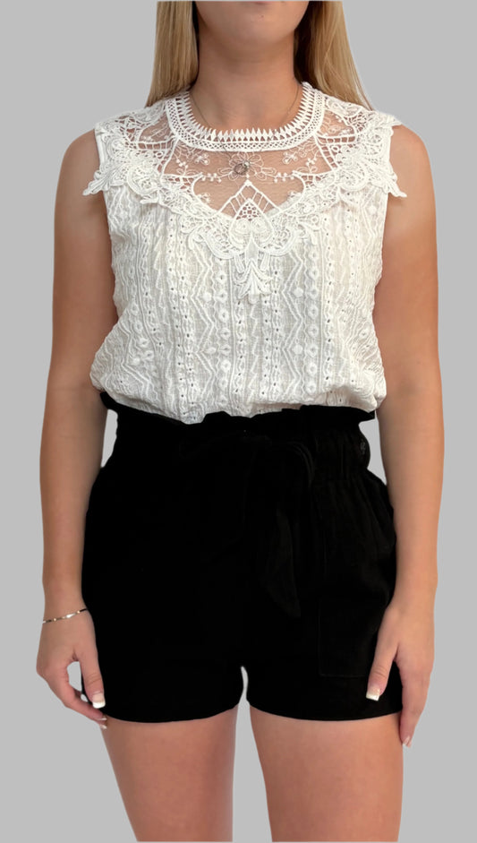 Lace Eyelet Top