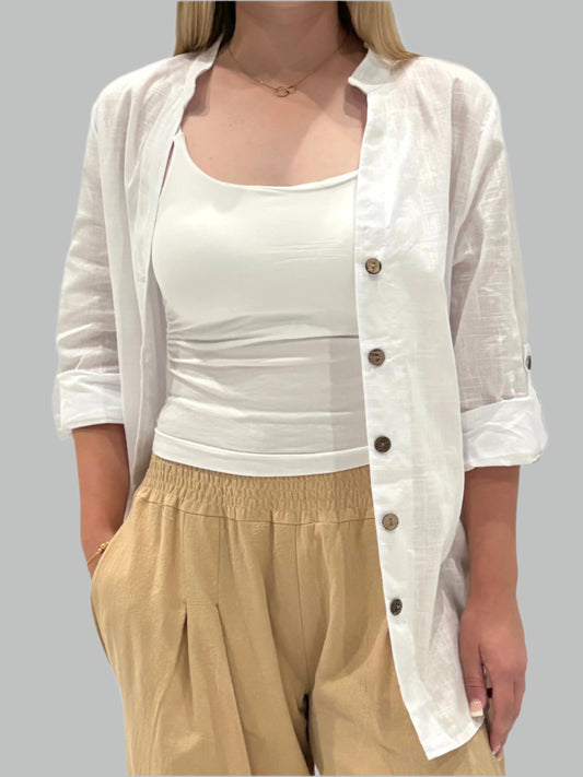 Women's Button Down Cotton Shirt