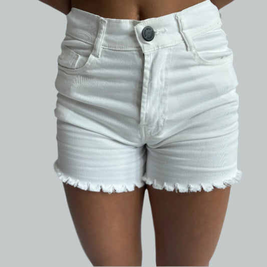 Women's White Denim Shorts