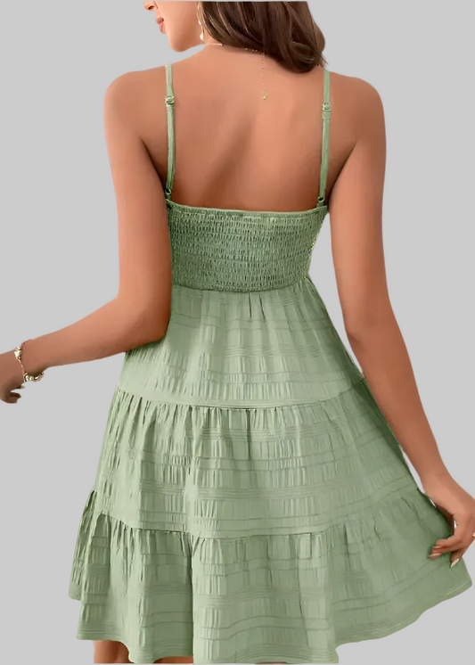 Women's Smocked Tiered Short Dress