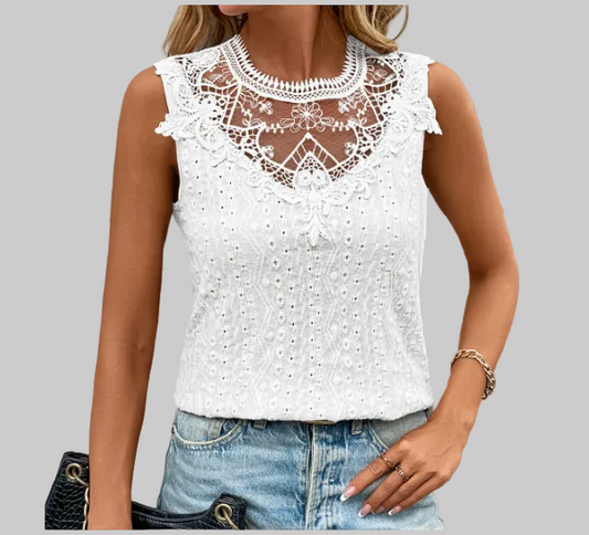 Lace Eyelet Top